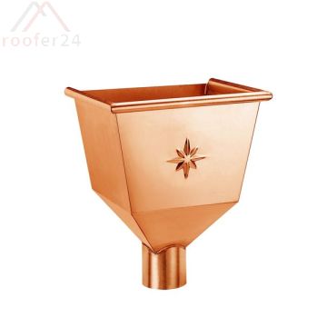Kupfer Wasserfangkasten, ø120 konisch 320x270x370