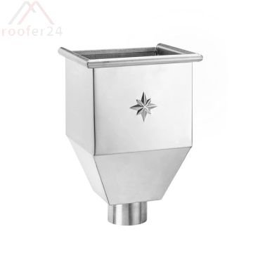 Zink Wasserfangkasten, ø120 quadratisch 370x250x250
