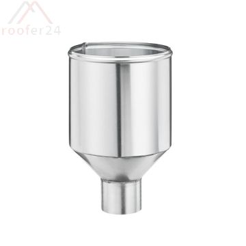 Zink Wasserfangkasten, ø100 Trichterform zylindrisch, ø250, Höhe 313