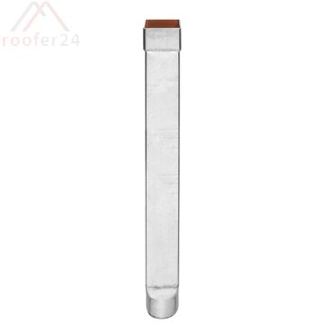 Verzinktes Regenstandrohr quadratisch, 100x100/1000
