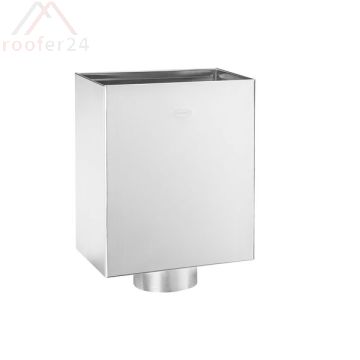 Uginox PatinaK41 Flachdach-Wasserfangkasten, ø100 klein, ohne Zulauföffnung 280x240x150