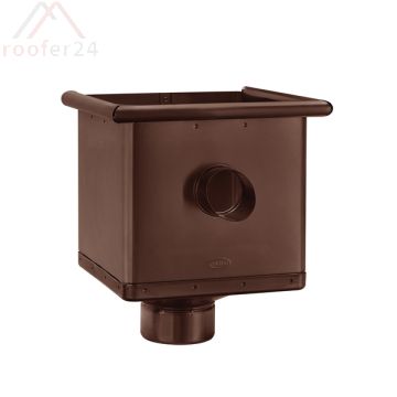kubischer Wasserfangkasten exzentrisch 120mm mit Überlauf, Testa di Moro