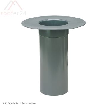 Fleck Flachdachlüfter Unterteil DN400 eck. Hart-PVC mit Flansch Hart-PVC
