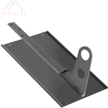 Alu-Doppelrohrhalter mit Edelstahlband