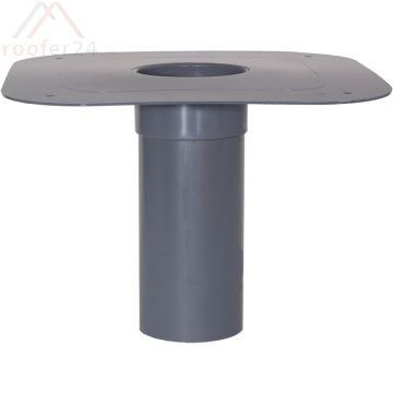 Flachdach-Unterteil DN 125 Flansch aus Hart-PVC