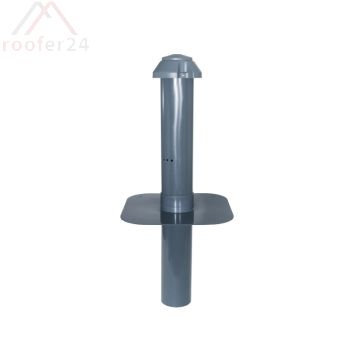 Huppers-VENT Flachdach-Sanitärlüfter DN 50 mit Kondenswasserablauf Flansch aus Hart-PVC