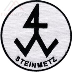 JOB Steinmetz Stickaufnäher, schwarz weiiß