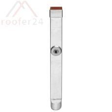 Verzinktes Regenstandrohr quadratisch, 100x100/1000 mit Deckel geschlossen