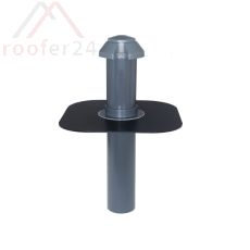 Flachdach-Sanitärlüfter DN 150 mit abnehmbarer Wetterkappe Flansch aus PE