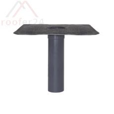 Flachdach-Unterteil DN 150   XL Flansch aus KSU Rohrlänge 400 mm