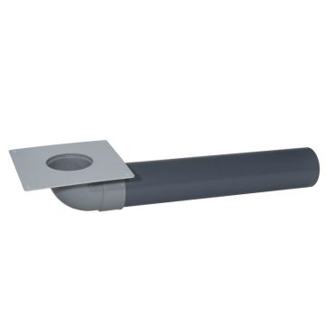 Balkonablauf DN 100 Rohrlänge ~ 600 mm Flansch aus Hart-PVC