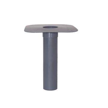 Flachdach-Unterteil DN 70   XL  Flansch aus Hart-PVC Rohrlänge 400 mm