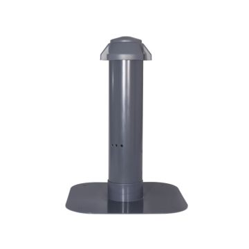 Huppers-VENT Flachdach-Lüfter DN 100 mit Kondenswasserablauf Flansch aus Hart-PVC