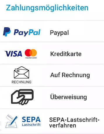 Bezahlmethoden